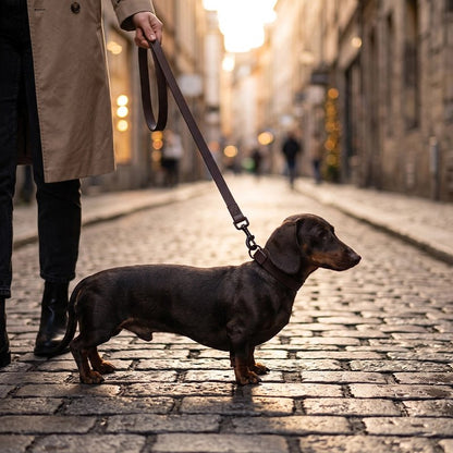Laisse Chien café dans la rue 