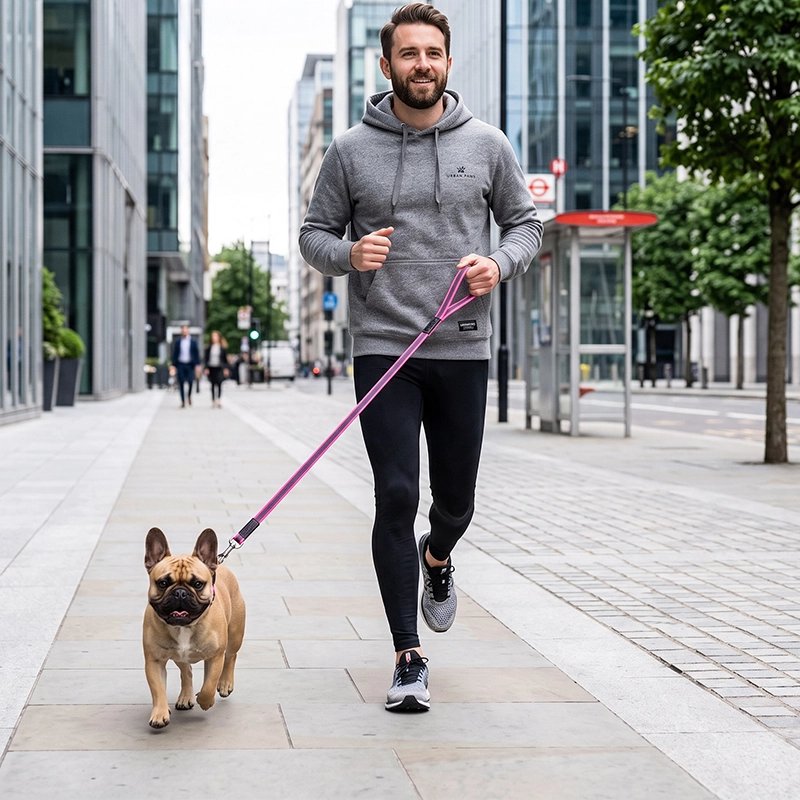 Laisse pour Chien rose jogging chien