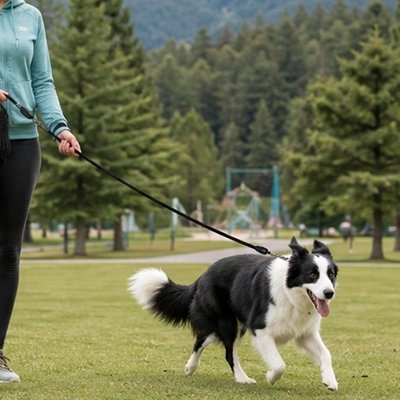Longe pour Chien noir marche au parc
